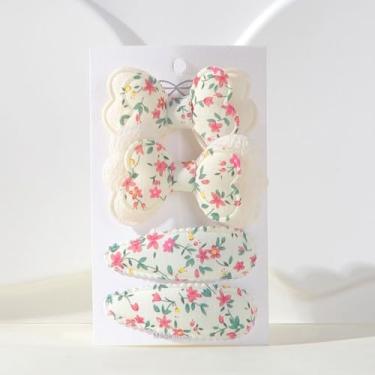 Imagem de 4 peças de laços de cabelo femininos de cetim sedoso, grampos de cabelo pequenos, grampo de cabelo bege floral para ocasiões casuais e especiais acessórios de grampo de cabelo