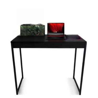Imagem de Mesa Escrivaninha Escritório Estilo Industrial Computador 90 Cm Home office(Preto)