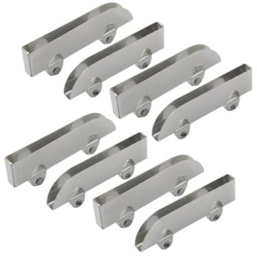 Imagem de LDEXIN Rolos de porta de vidro deslizante de 5 mm, polia de rolo de porta de vidro deslizante de aço inoxidável, 8 peças