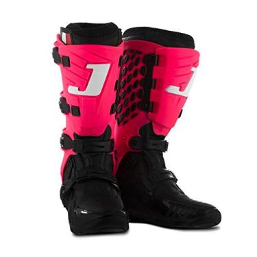 Imagem de Bota Motocross Articulada Jett Hi-Vis Preta/Rosa 42