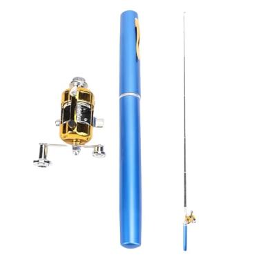 Imagem de RiToEasysports Vara de Pesca de Caneta, Caneta de Bolso Leve de Alta Resistência Com Carretel Embutido para Entusiastas de Pesca Ao Ar Livre (BLUE)