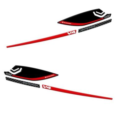 Imagem de Resin Bike Adesivos 3D de motocicleta compatíveis com Ducati Multistrada V4-V4s 2024-2025. Proteção de bicicleta para mãos contra batidas e arranhões. Adesivo 3D Resin Gadget Moto