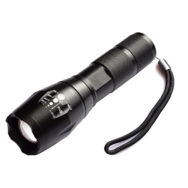 Imagem de Lanterna de LED com 5 modos, lanterna tática de metal resistente a fucus de ajuste de 700 lúmens altos (bateria não incluída)