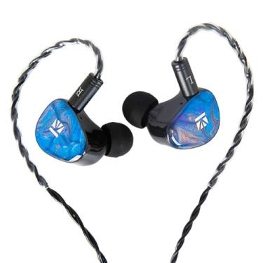 Imagem de KBEAR KB02 Fones de ouvido para monitor de ouvido com revestimento de resina colorida, fones de ouvido com fio de condução óssea, fones de ouvido IEM HiFi com cabo OFC de 2 pinos 4N plugue de 3,5 mm