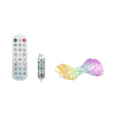 Imagem de Luzes De Cortina LED RGB Inteligentes Com Carregamento USB, Controle P