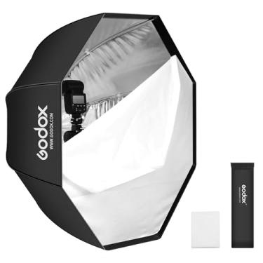 Imagem de Godox Guarda-chuva octógono 95 cm caixa macia refletor com bolsa de transporte, guarda-chuva octógono portátil Octobox para fotografia de estúdio, luz de velocidade de flash
