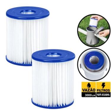 Imagem de Kit 2 Refil Filtro Bomba Piscina Mor 3.600L /Hora 110V/220V