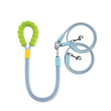 Imagem de TANXIC Coleira dupla para dois cães, coleira dupla para cães com mãos livres, alça acolchoada macia giratória de 360°, coleira de caminhada sem embaraço, corda transversal ajustável para cães pequenos