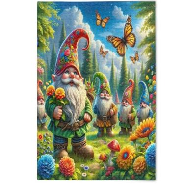 Imagem de Quebra-cabeça 1000 peças para adultos, paisagem, arte, fofo, anão, floral, criativo, para adultos, família, presentes, 1000 peças, 75 x 50 cm