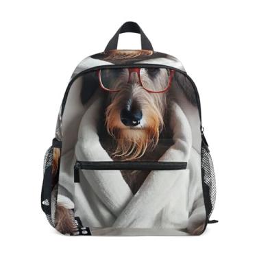 Imagem de GAIGEO Funny Dog Cute Pet Little Kid Backpack with Whistle, Adjustable Chest Strap, Kindergarten Backpack for Boys Lightweight & Compact for Ages 3-8