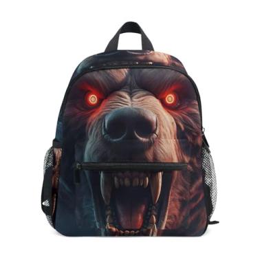 Imagem de GAIGEO Bear Monster Animal Brown Kids Mini Backpack 10x4x12 In, Backpack for Kindergarten Boys with Water Bottle Pockets, Whistle Buckle