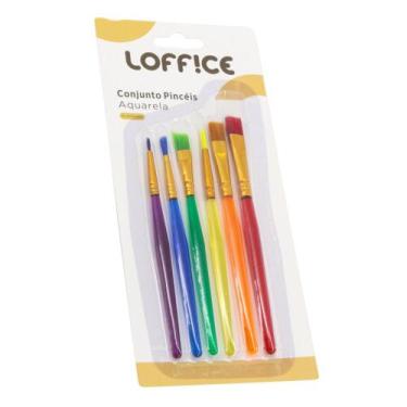 Imagem de Conjunto de Pincel 6 Peças Aquarela CV244837 Loffice, UNICA