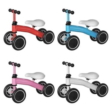 Imagem de Bicicleta de Equilíbrio Infantil 4 Rodas - Andador sem Pedal, Seguro, Ajustável, Desenvolve Habilidades Motoras(ALEATORIO)