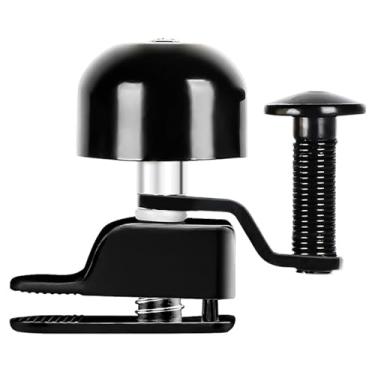 Imagem de Sino de buzina para guidão de bicicleta, chamada de bicicleta, anel de liga, alarme de aviso sonoro para mtb, acessórios de bicicleta de estrada(Black)