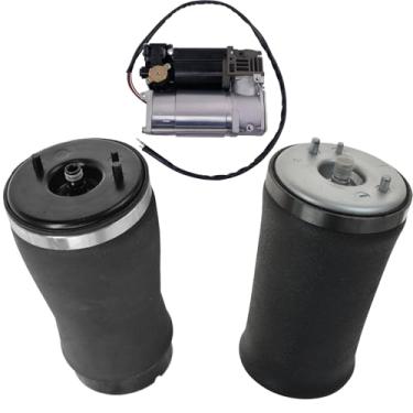 Imagem de TRQ Conjunto de kit de suspensão a ar traseira de 3 peças compatível com BMW X5 2001-2006 sem pacote esportivo