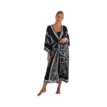 Imagem de Conjunto De Biquíni Sexy Feminino Com Capa Longa De Kimono Moda Para B