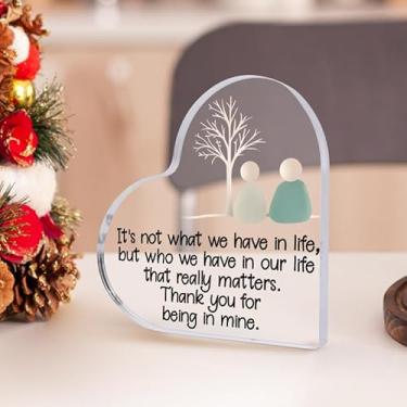 Imagem de Presentes inspiradores para amigos, mãe, irmã, menina, colega de trabalho, cristãs, placas e placas decorativas de acrílico de Natal, 9 x 8 cm acessórios de mesa de escritório decoração (árvore)