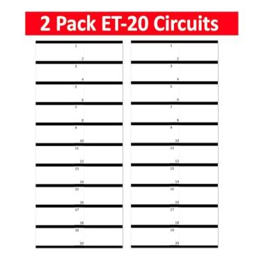Imagem de 20 circuitos - Pacote com 2 etiquetas de diretório do painel do disjuntor, adesivos, substituição para painel elétrico Eaton/centros de carga CHMS
