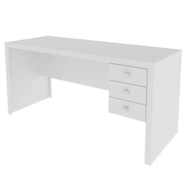 Imagem de Mesa Escrivaninha com 3 Gavetas para Escritório 155cm ME4113 Branco Te