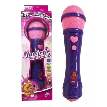 Imagem de Brinquedo Microfone Karaoke Para Criança Infantil Menina - Voz De Cria