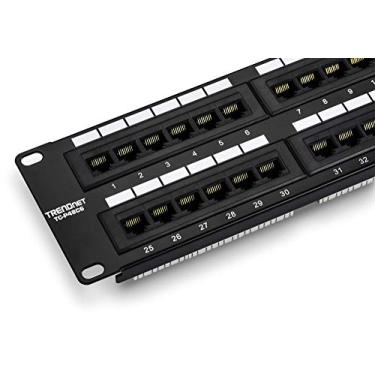 Imagem de TRENDnet 48-Port Cat6 Painel De Patch Não Blindado, Parede Ou Rackmount, Compatível Com Cat3,4,5.5E, 6 Cabeamento, Para Ethernet, Ethernet Fast, Gigabit Aplicações, Preto, Tc-P48C6 48 Port Cat 6