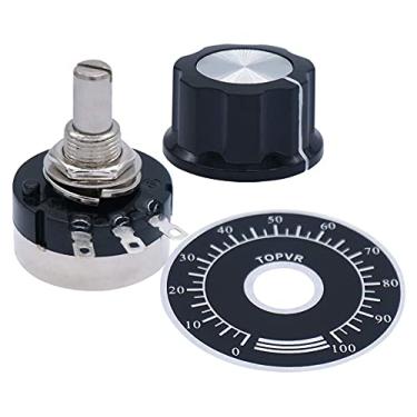 Imagem de FFHDJL 2 potenciômetros cônicos rotativos de filme de carbono de giro único usados para regulação da velocidade do inversor. Controle de velocidade do motor + 2 botões A03 + 2 mostradores (B302 3K