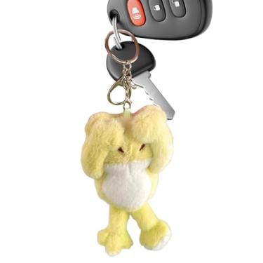 Imagem de Brinquedo de pelúcia de boneca de sapo de pelúcia, chaveiro de sapo de pelúcia, Charme de bolsa fofa com imagem de sapo, Acessório de mochila macio e confortável para crianças de amigos da família