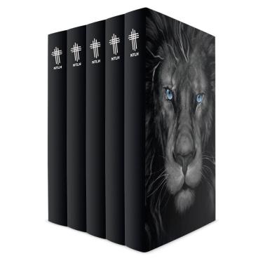 Imagem de Kit com 5 Bíblias do Leão Grafite - Capa Dura - NTLH