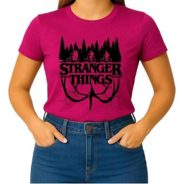 Imagem de Camiseta Camisa Adulto Feminina Masculina Algodão SÉRIE Stranger Thing
