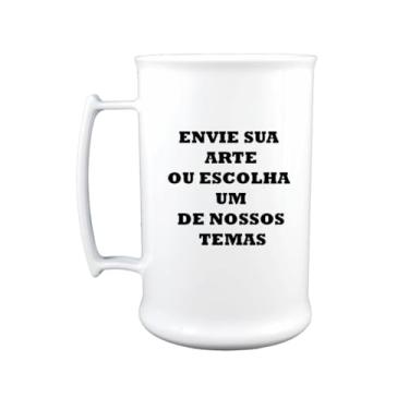 Imagem de Kit de Canecas de Chopp 300ml Personalizadas – Presente de Dia dos Pais, Ideal para Churrasco, Aniversário e Eventos (Branco,10)