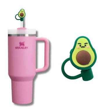 Imagem de Tampa para Canudo Tampa Protetora de Silicone para Canudo Copo Stanley 10mm Higiene Praticidade para Seu Copo e Garrafa (Abacate)