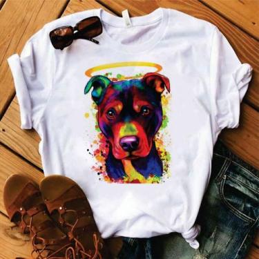 Imagem de Blusa T-shirt Camiseta Feminina Estampada-Pitbull- Várias Estampas 10 