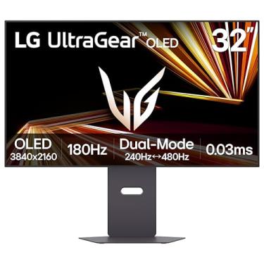 Imagem de LG 32GX870A-B Monitor de jogo OLED Ultragear 4K UHD (3840 x 2160) de 32", modo duplo, 240 Hz, 0,03 ms, NVIDIA, AMD FreeSync Premium Pro, VESA DisplayHDR True Blllllllllllll. ack 400, USB Type-C, DP2.1
