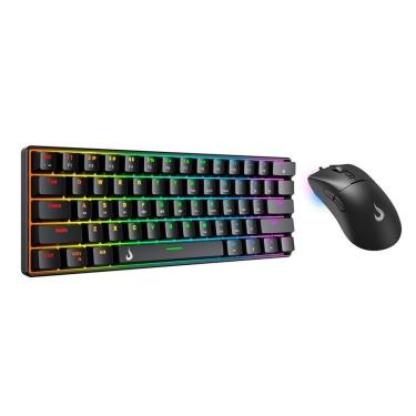 Imagem de Kit Gamer Set 02 Rise Mode Black Red, Teclado Mecânico GM1 Black RGB Red, Mouse G1 Pro Black 12000-Unissex