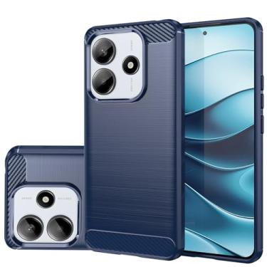 Imagem de Gufuwo Capa para Redmi Note 14 5G/Poco M7 Pro (5G)/Redmi Note14 SE (5G), Capa de telefone fina de fibra de carbono TPU macia capa protetora antiarranhões à prova de choque para Xiaomi Redmi Note14 5G