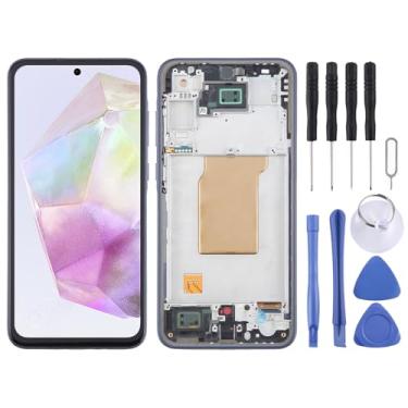 Imagem de Hiregolish Peças de reparo de tela, para Samsung Galaxy A35 5G SM-A356B TFT LCD digitalizador de tela montagem completa com moldura, não suporta identificação de impressão digital