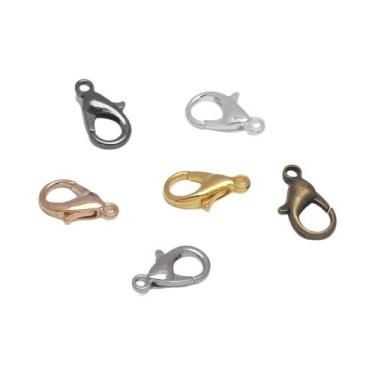 Imagem de Fechos De Lagosta Banhados a Prata 50 Peças 10-21mm Para Fabricação De