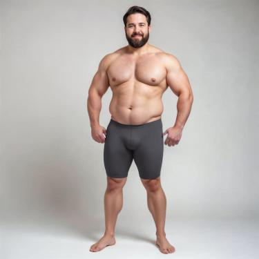 Imagem de Bermuda Térmica de Compressão Plus Size Proteção UV Cor:;Tamanho:XGG;Gênero:Masculino-Masculino