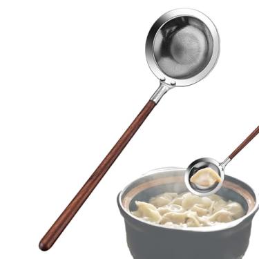 Imagem de Concha Escorredora para Massas - Concha Peneira de Rede - Escumadeira de Aço Inoxidável | para Fritura Servir Cozinhar Hot Pot Leite de Soja Bolinho Macarrão