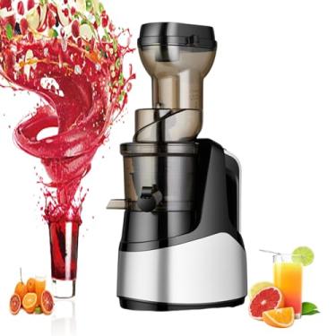 Imagem de Espremedor de sumos de 150w para fruta e legumes com função de inversão/escova e motor silencioso Espremedor de sumos de prensa a frio para fazer sumo fresco e saudável,Grey