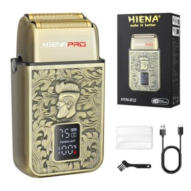 Imagem de HIENA PRO Barbeador elétrico para homens, barbeador profissional sem fio e aparador de precisão de cabeça careca, barbear para viagem, carregamento USB, visor LED, presentes perfeitos para homens
