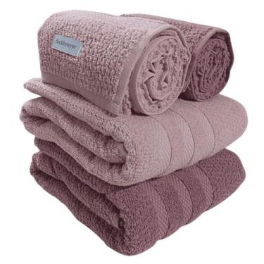 Imagem de Kit 4 Toalhas Buddemeyer Vanilla Extra Soft Rosa e Rosa Velvet  2 banh