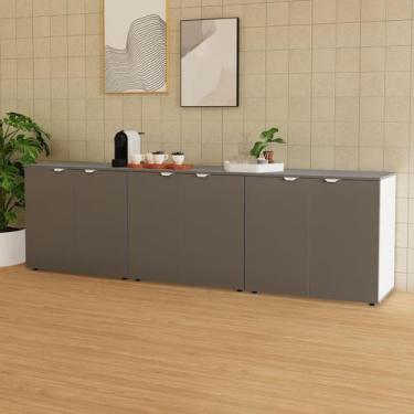 Imagem de Armário Baixo Escritório 6 Portas c/ Chave 240 cm F5 Office - F5 Offic