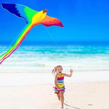 Imagem de Pipa Fênix Colorida De 74 Polegadas Gigante Para Iniciantes, Crianças 