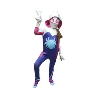 Imagem de Fantasia De Menina Gwen Stacy Spider, Macacão Para Halloween, Cosplay,