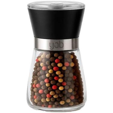 Imagem de Moedor de Especiarias Triturador Temperos Sal Pimenta Vidro Manual Gou