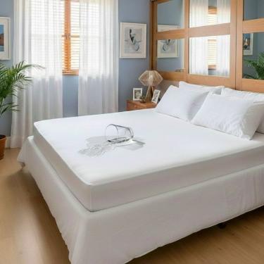 Imagem de Protetor De Colchão Impermeável Queen Elástico Capa Colchão 1,98x1,58x40cm