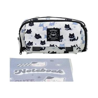 Imagem de Estojo De Lápis Grande E Fofo Com Design De Gato, Bolsa Multifuncional