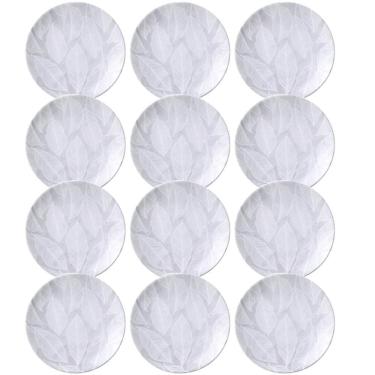 Imagem de Jogo 12 Pratos de Sobremesa 19cm Rasos Porcelana Tramontina Arbo Mesa Posta