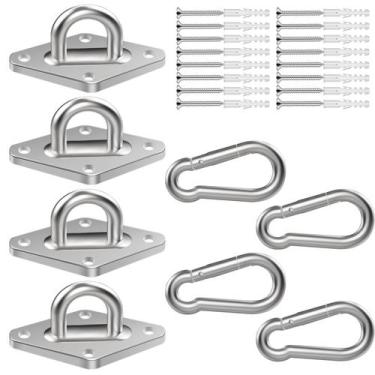 Imagem de Ganchos para Hamaca Feanron Paquete de 4, Acero Inoxidable 304 de Alta